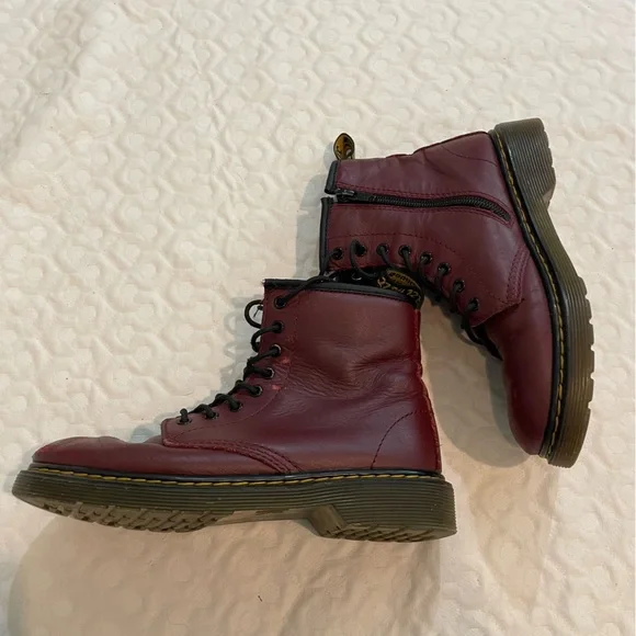 Dr. Martens Kids Boots - Burgundy - Picture 7 of 9